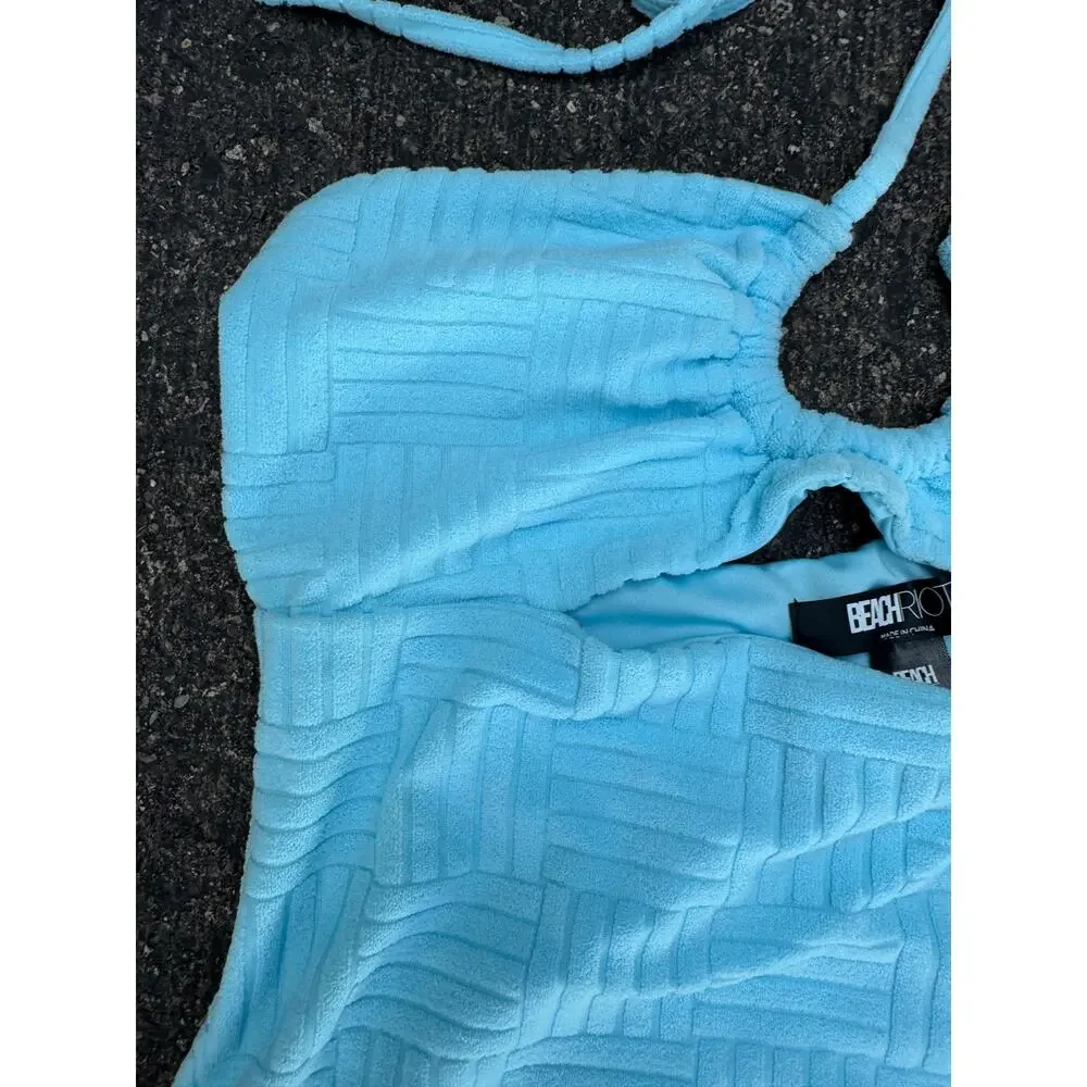 Beach Riot Phoenix One Piece Blueberry Ice Terry Size XL